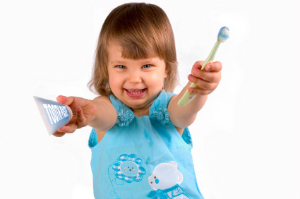 Little Girl with Toothbrush